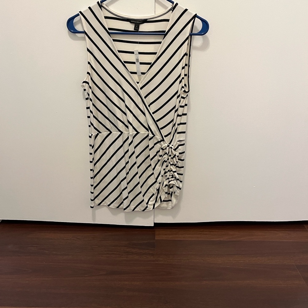 Banana Republic Black and White Striped Blouse